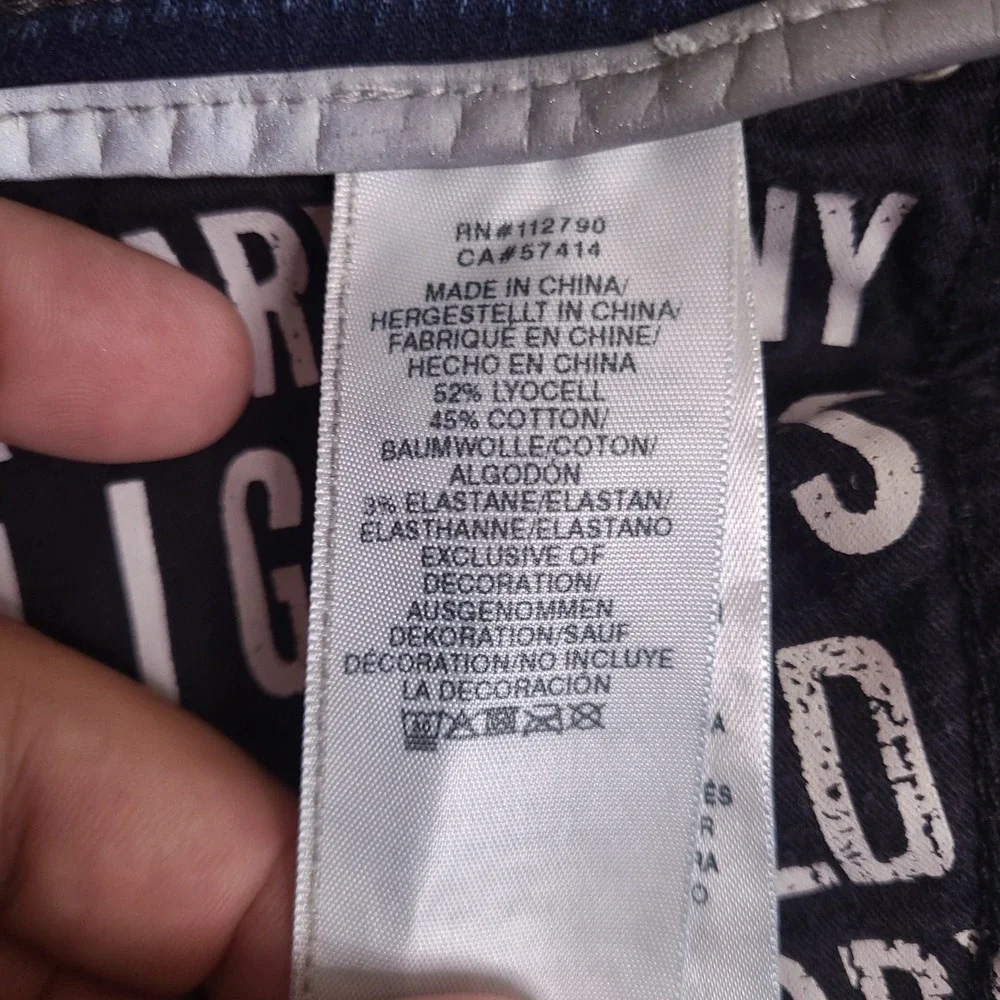 True Religion Jeans Mens 40x27 Blue Marco Relaxed Tapered Reflective‎ Stretch